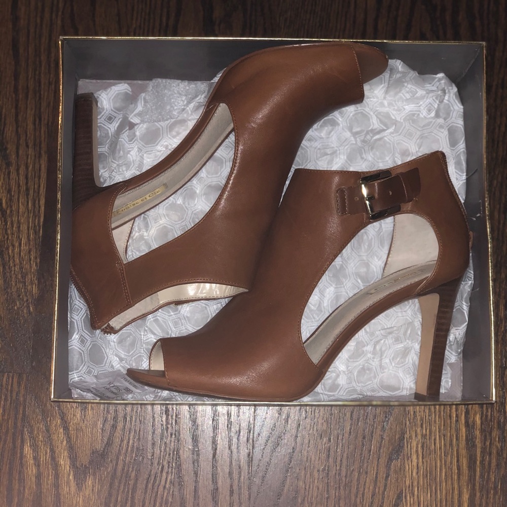 Peep toe booties